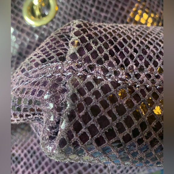 Michael Kors Chelsea Snakeskin Embossed Crossbody Shoulder Bag - Picture 7 of 11